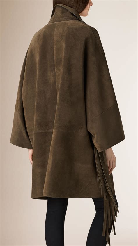 burberry suede poncho coat|how to authentic burberry poncho.